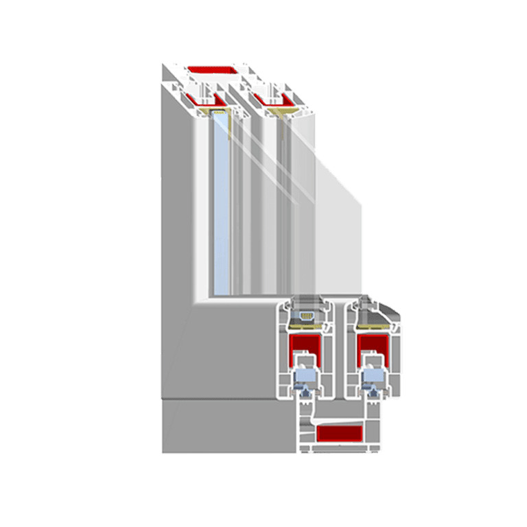 Presjek BAUWIN 7000 SERIES profila s 5 komora
